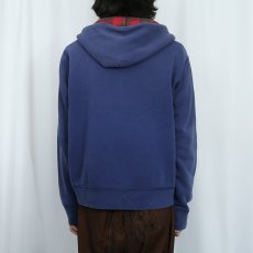画像3: POLO Ralph Lauren ロゴ刺繍 スウェットジップパーカー NAVY L (3)