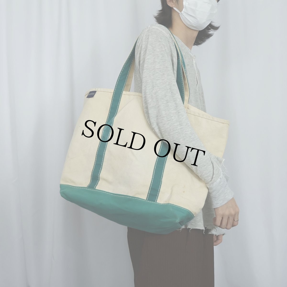 画像2: LANDS' END キャンバストートバッグ XLARGE (2)