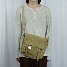 画像2: 40〜50's GREEK ARMY キャンバス ショルダーバッグ (2)