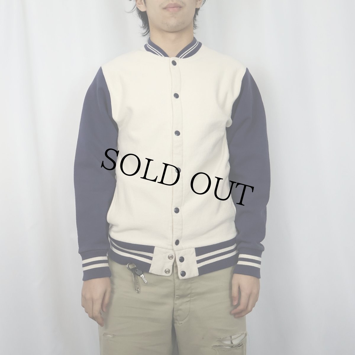 画像4: 90's CAMBER USA製 2トーン スウェットスタジャン S (4)