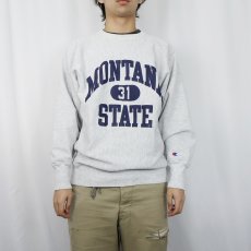 画像2: 90's Champion REVERSE WEAVE "MONTANA STATE" プリントスウェット XL (2)
