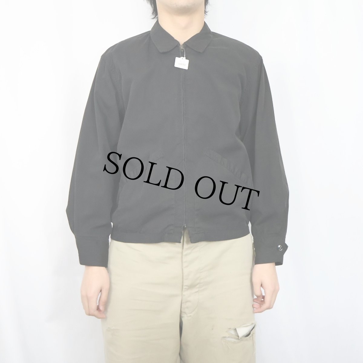 画像2: 50〜60's HART MFG. CO. 猫目ボタン コットンワークジャケット BLACK (2)