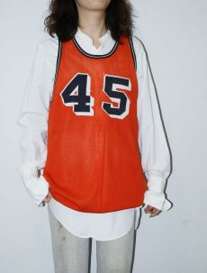 画像1: 60's Wilson USA製 ナイロン バスケットボールシャツ SIZE44 (1)