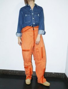 画像2: 60's U.S.AIR FORCE K-2B VERY LIGHT ORANGE FLYING SUIT MEDIUM-REGULAR (2)