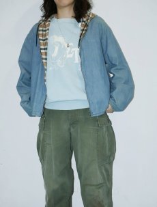 画像1: 50〜60's チェック柄 リバーシブルジップパーカー  (1)