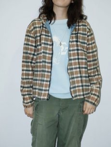 画像2: 50〜60's チェック柄 リバーシブルジップパーカー  (2)