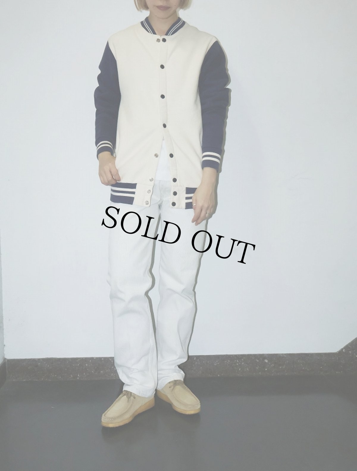 画像2: 90's CAMBER USA製 2トーン スウェットスタジャン S (2)