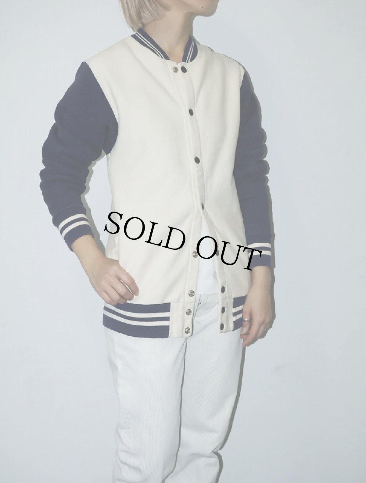 画像1: 90's CAMBER USA製 2トーン スウェットスタジャン S (1)