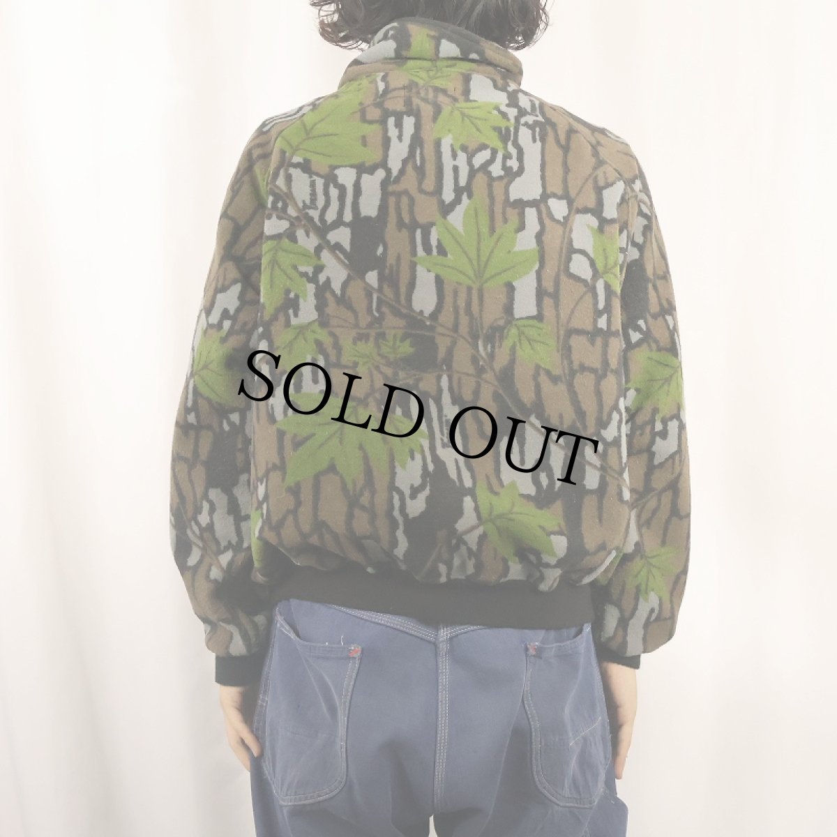 画像3: 80's SAFTBAK USA製 トレバークカモ×リアルツリーカモ柄 フリースジャケット L (3)