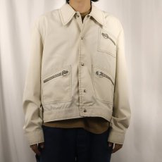 画像2: 70's NATIONAL ポリエステル×コットンジャケット  (2)