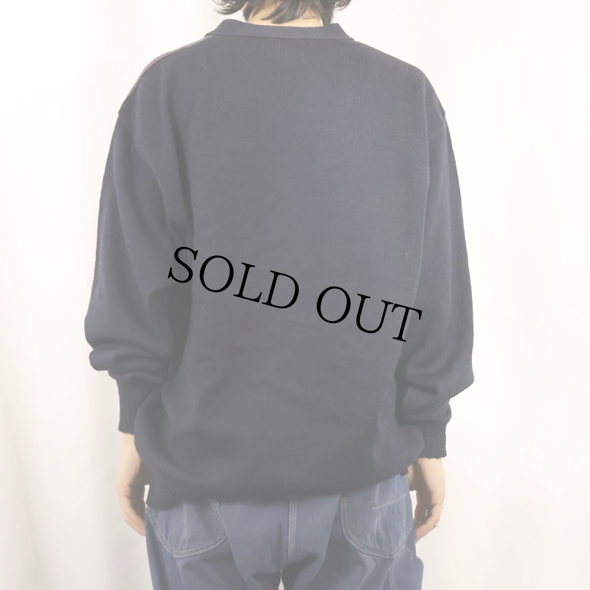 画像3: 70's PENDLETON USA製 チェック柄切り替え ウールニットカーディガン XL  (3)