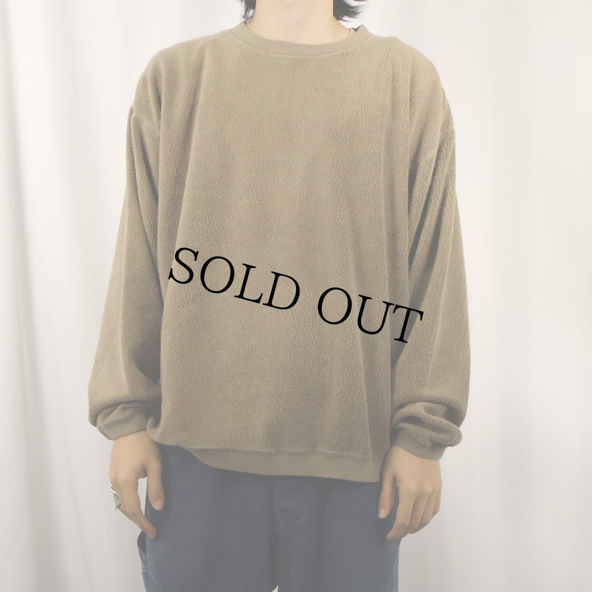 画像2: THE TERRITORY AHEAD 無地 パイルスウェット L (2)