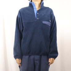画像2: 90〜2000's Patagonia USA製 スナップT NAVY L (2)