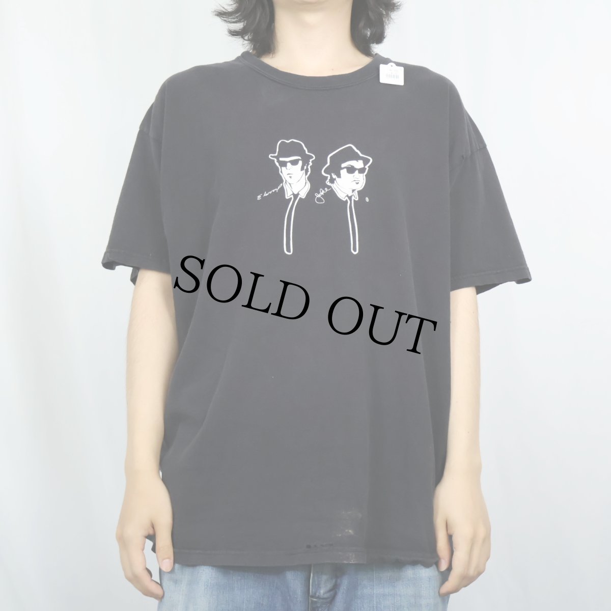 画像2: 90〜2000's THE BLUES BROTHERS "HOUSE OF BLUES" コメディ映画プリントTシャツ BLACK (2)