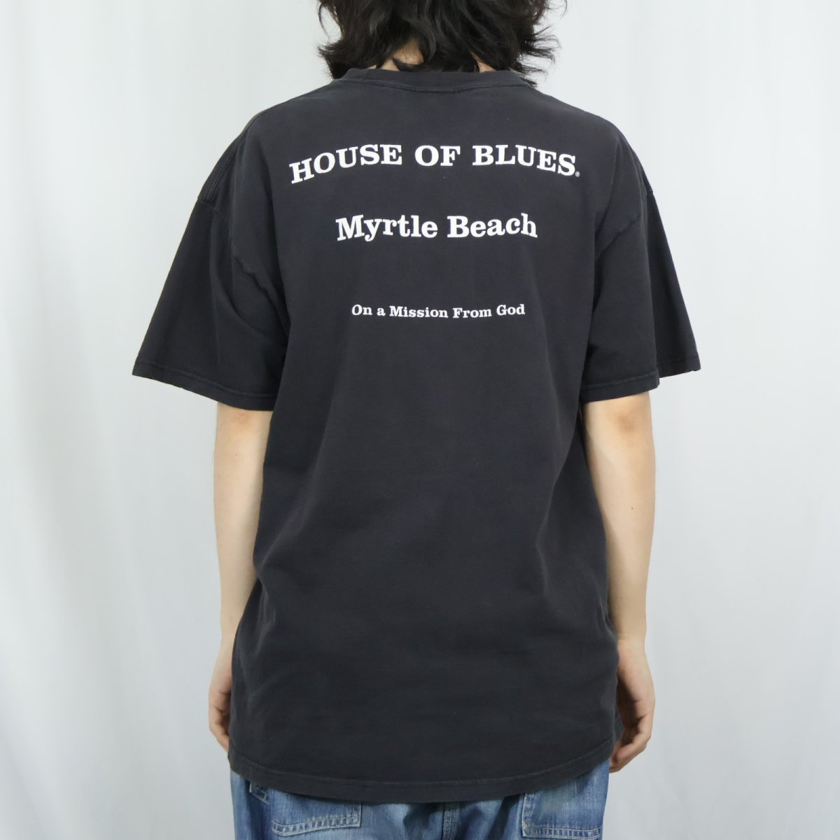 画像3: 90〜2000's THE BLUES BROTHERS "HOUSE OF BLUES" コメディ映画プリントTシャツ BLACK (3)