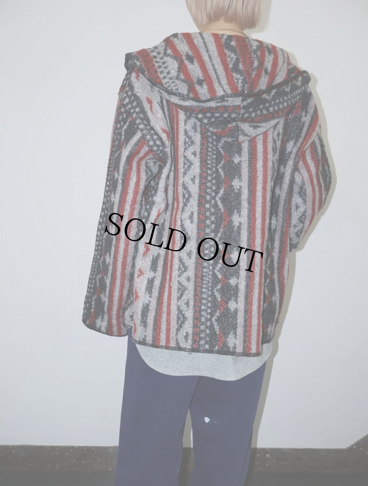 画像1: 総柄 ウールラグパーカー (1)