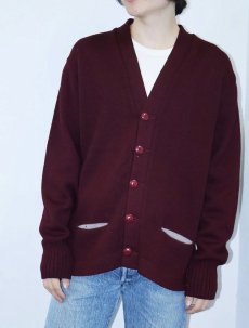 画像1: 50's ウールニットカーディガン (1)