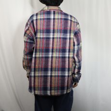 画像3: 90's FIVE BROTHER USA製 チェック柄 キルティングライナー ヘビーネルシャツXL (3)