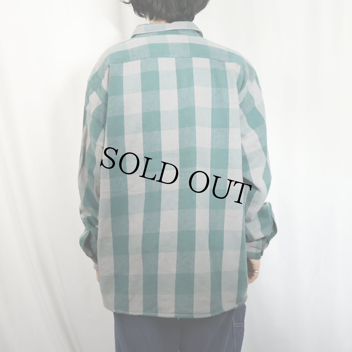 画像3: 90's FIVE BROTHER バッファローチェック柄 ヘビーネルシャツ 2XL (3)