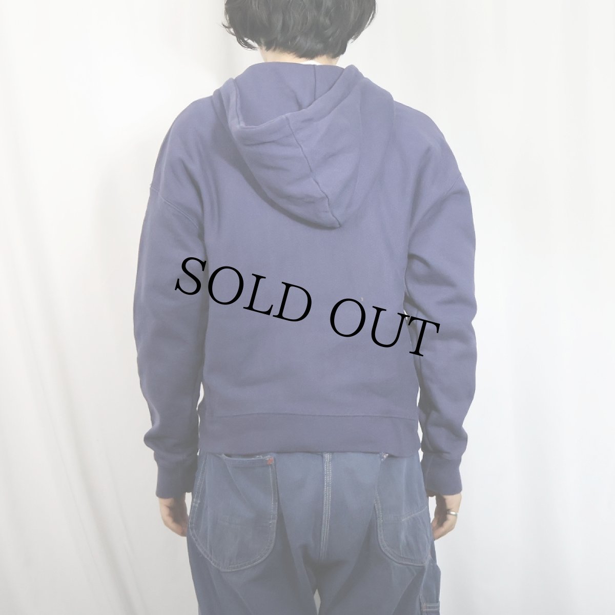 画像3: Champion REVERSE WEAVE 無地 スウェットジップパーカー NAVY L (3)