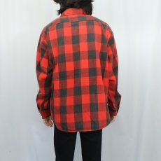 画像3: 70〜80's FIVE BROTHER USA製 バッファローチェック柄 ヘビーネルシャツ  (3)