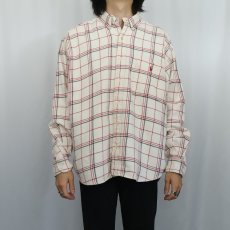 画像2: 90's〜 RALPH LAUREN "SPORTSMAN" チェック柄 ヘビーネルシャツ L (2)