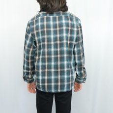 画像3: 90's FIVE BROTHER チェック柄 ヘビーネルシャツ L (3)
