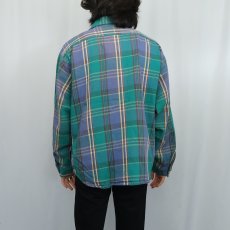 画像3: 90's FIVE BROTHER チェック柄 ヘビーネルシャツ XL (3)