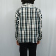 画像3: 90's FIVE BROTHER チェック柄 ヘビーネルシャツ L (3)