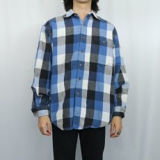 画像2: Eddie Bauer チェック柄 ヘビーネルシャツ M (2)