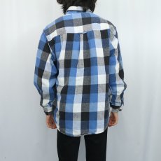 画像3: Eddie Bauer チェック柄 ヘビーネルシャツ M (3)