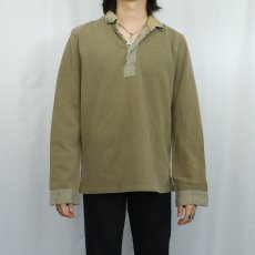 画像2: POLO Ralph Lauren マチ付き 鹿の子ラガーシャツ M (2)