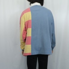 画像3: 90's GAP "RUGBY SPORT DEPT." 切り替えデザイン コットンラガーシャツ L (3)