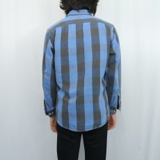 画像3: 80〜90's OSHKOSH バッファローチェック柄 ヘビーネルシャツ M (3)