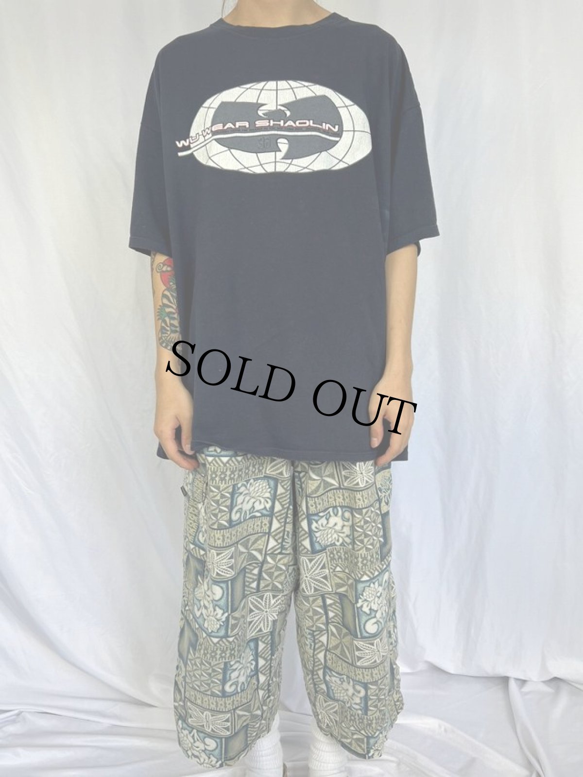 画像2: 90's WU WEAR "Wu-Tang Clan" USA製 ロゴプリントヒップホップTシャツ XL (2)