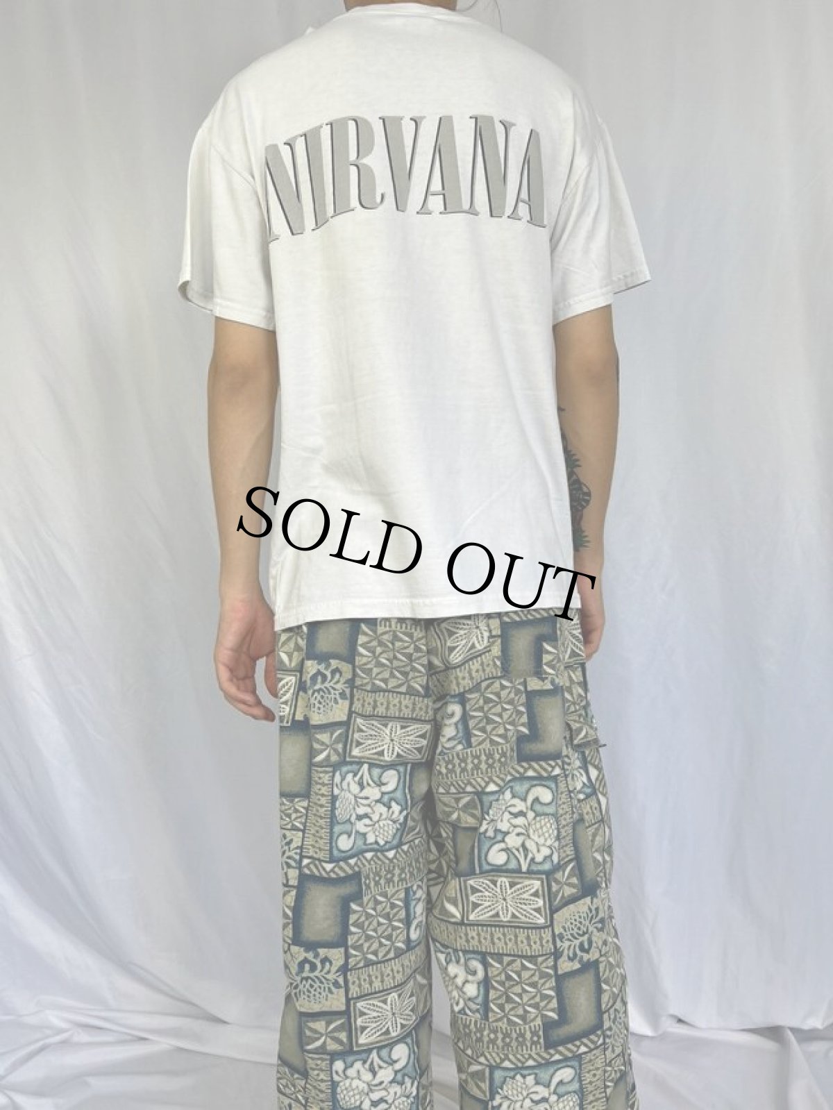 画像4: NIRVANA ロックバンド フォトプリントTシャツ M (4)