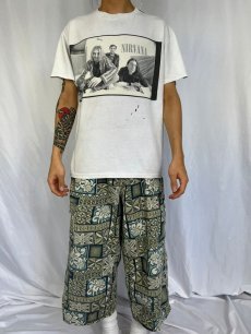 画像2: NIRVANA ロックバンド フォトプリントTシャツ M (2)