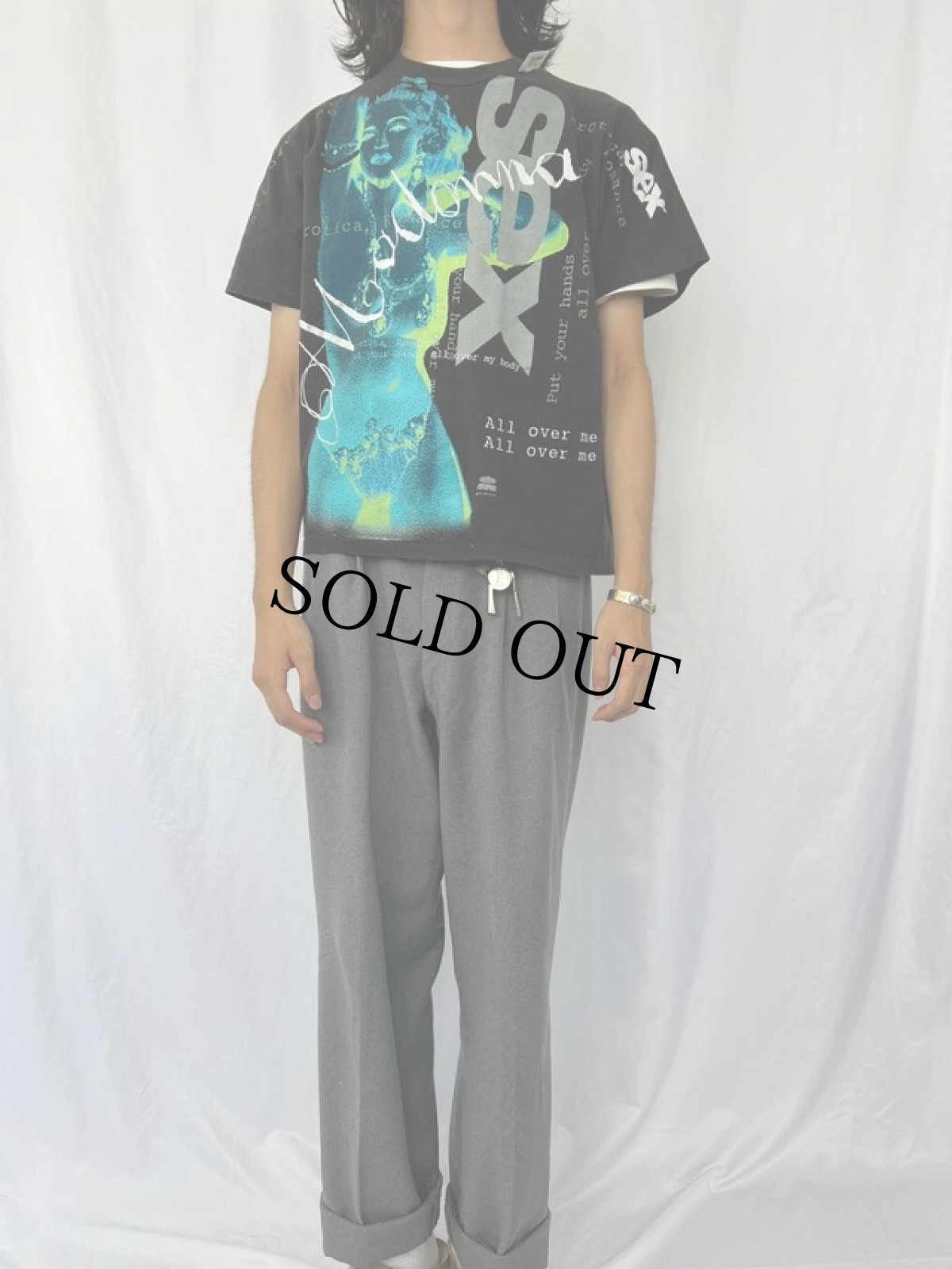 画像2: 90's MADONNA "SEX" 大判プリントTシャツ L (2)