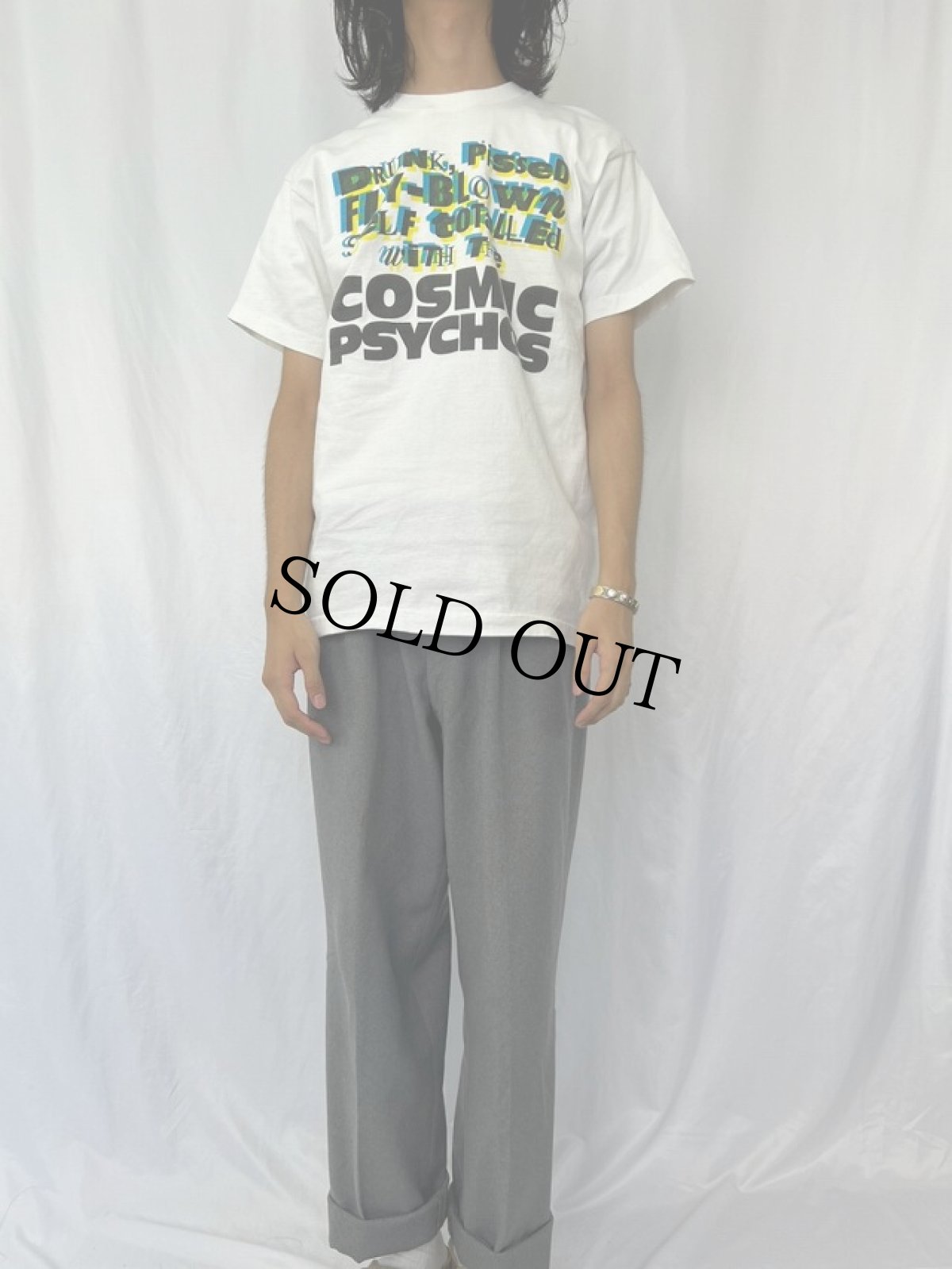 画像2: 90's USA製 COSMIC PSYCHOS "Self Totalled" パンクロックバンドTシャツ L (2)