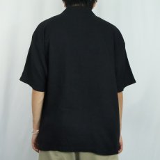 画像3: 90's HOAX USA製 ナイロン×ポリエステル ロカビリーシャツ XL (3)