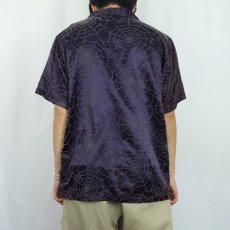 画像3: 90's HOAX original USA製 総柄 アセテートオープンカラーシャツ L (3)