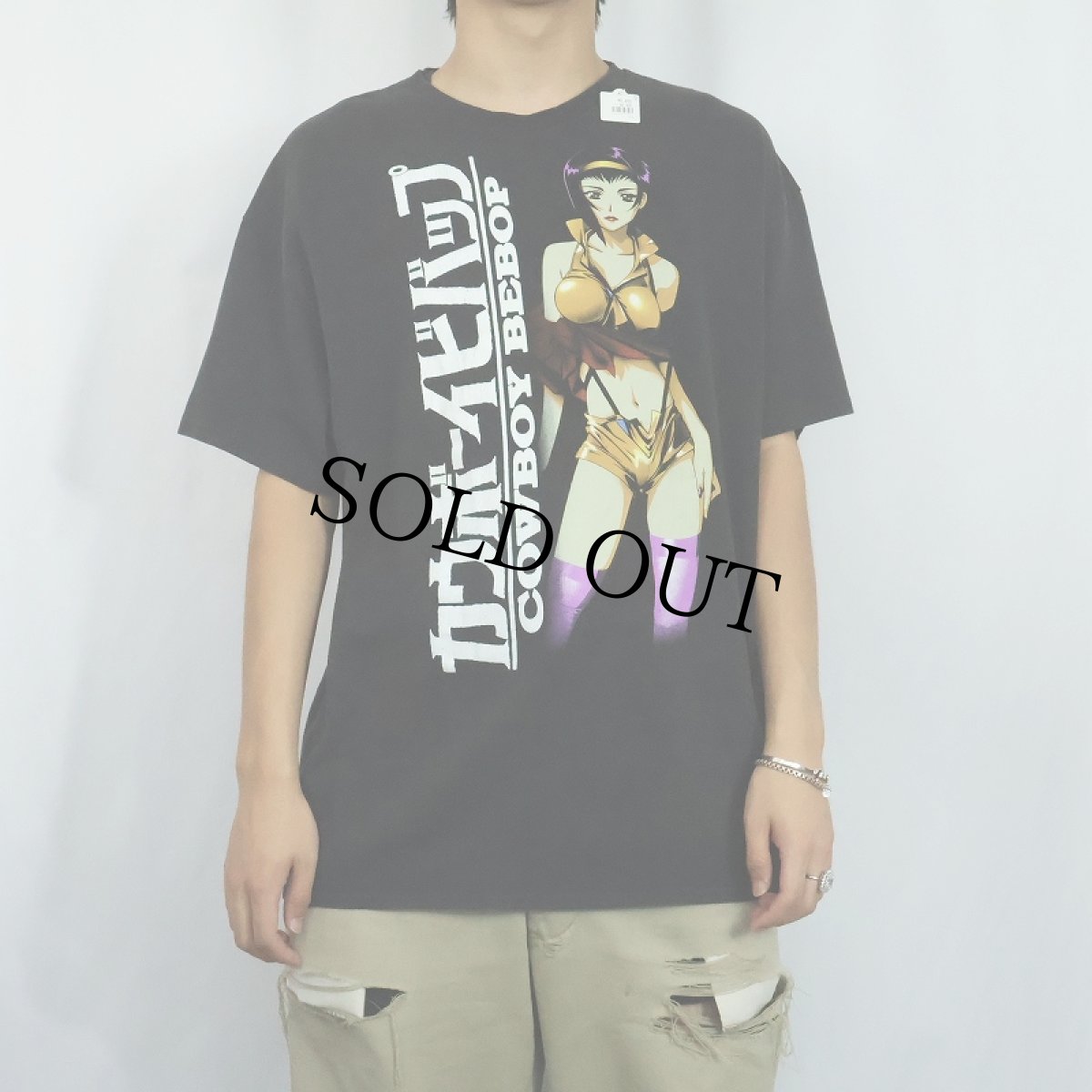 画像2: COWBOY BEEBOP "フェイ・ヴァレンタイン" SFアニメプリントTシャツ BLACK XL (2)
