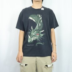 画像3: 90's Clyde Caldwell "DRAGONS OF DESOLATION" アートプリントTシャツ BLACK (3)