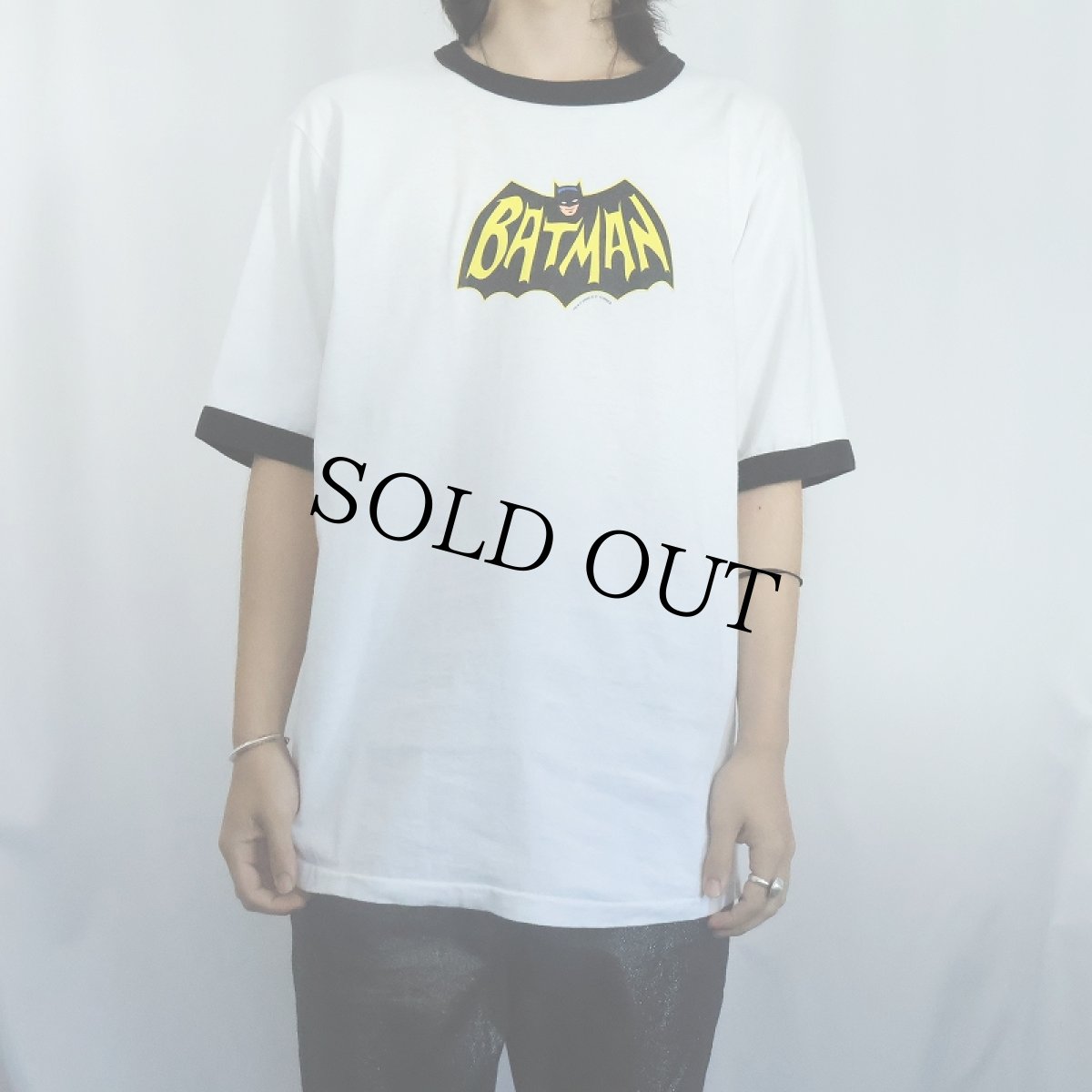 画像2: 2000's DC COMICS USA製 "BATMAN" キャラクタープリント リンガーTシャツ L (2)