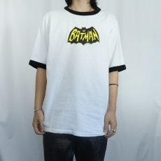 画像2: 2000's DC COMICS USA製 "BATMAN" キャラクタープリント リンガーTシャツ L (2)