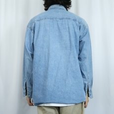 画像3: 90's GAP デニムボタンダウンシャツ M (3)