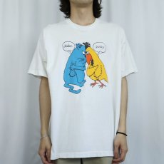 画像2: 90's USA製 "Chicken Pussy" イラストプリントTシャツ XL (2)