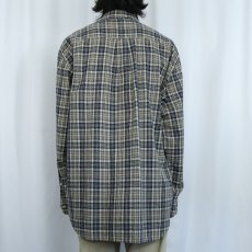 画像3: BANANA REPUBLIC チェック柄 コットンボタンダウンシャツ L (3)