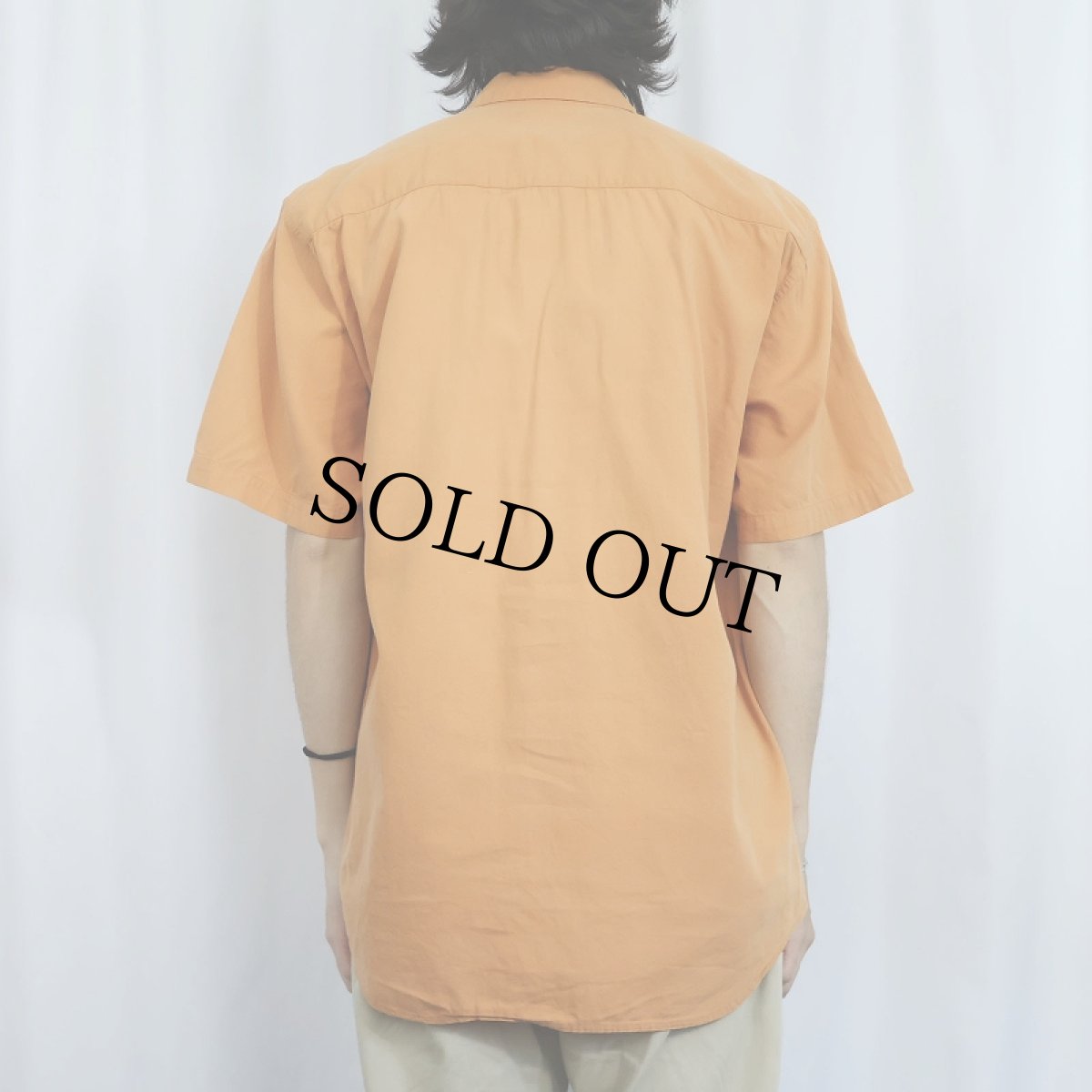 画像3: 80's BANANA REPUBLIC "TRAVEL&SAFARI CLOTHING" 無地コットンシャツ M (3)