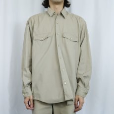画像2: 90's BANANA REPUBLIC 無地コットンシャツ M (2)